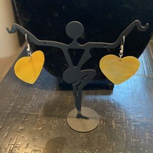 Cute heart dangle earrings